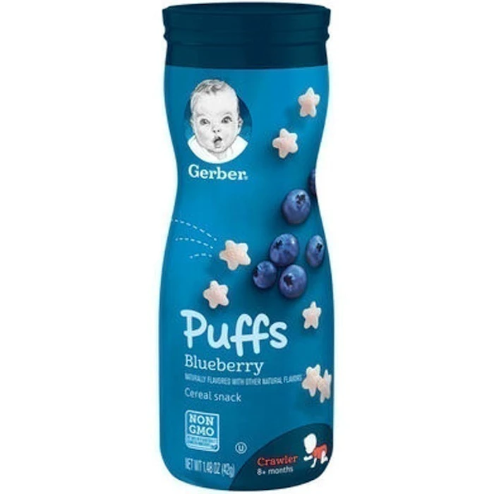 Gerber Puffs Cereal Snack, Blueberry, 1.48 oz Translation missing: id.activerecord.decorators.item_part_image/alt