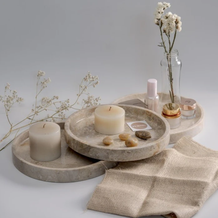 Furnig Collection Ara Marble Tray (Marble Tray Bulat) Translation missing: id.activerecord.decorators.item_part_image/alt