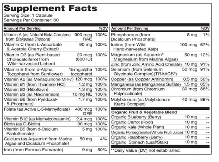 NATURELO One Daily Multivitamin for Women Translation missing: id.activerecord.decorators.item_part_image/alt