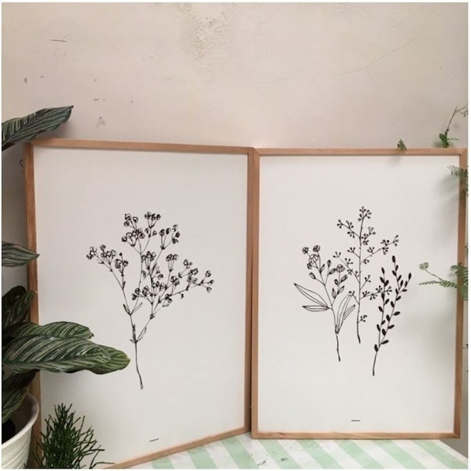 casadecor.id Hiasan Dinding Walldecor Line Art Plant size 50 x 70 cm 1 set Translation missing: id.activerecord.decorators.item_part_image/alt
