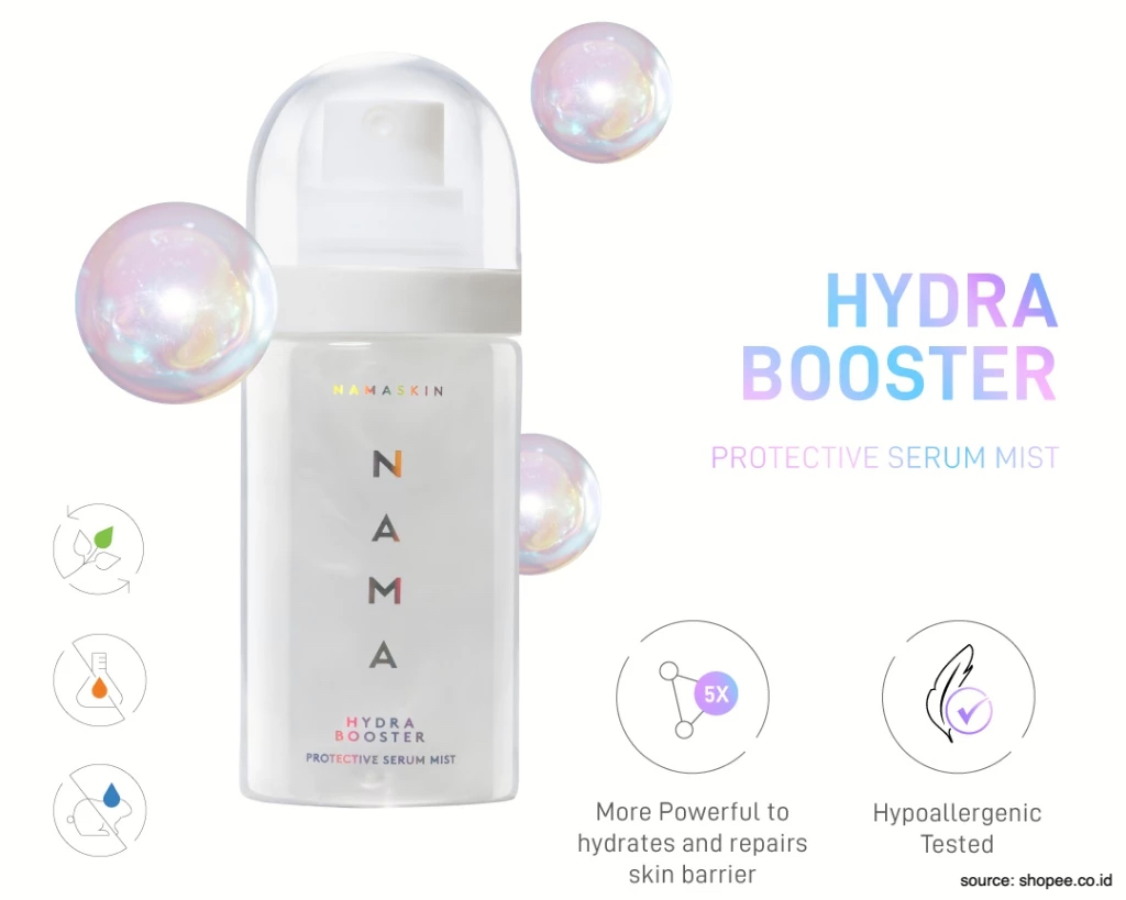 Nama Cantik Abadi Nama Hydra Booster Protective Serum Mist Translation missing: id.activerecord.decorators.item_part_image/alt