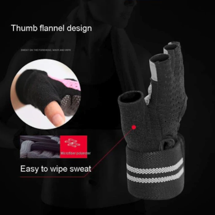 AOLIKES Half Finger Wrist Support Translation missing: id.activerecord.decorators.item_part_image/alt