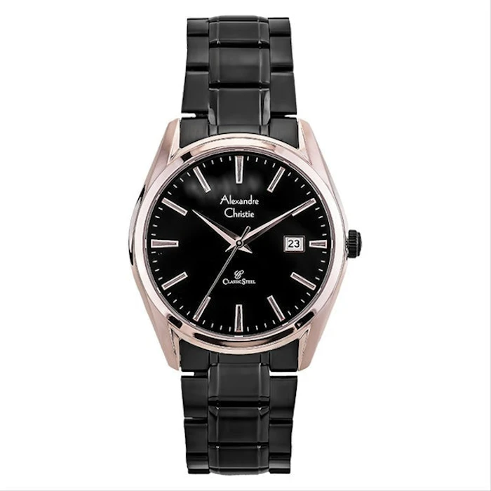Alexandre Christie AC 8554 MD BBRBA Men Black Dial Black Stainless Steel Translation missing: id.activerecord.decorators.item_part_image/alt