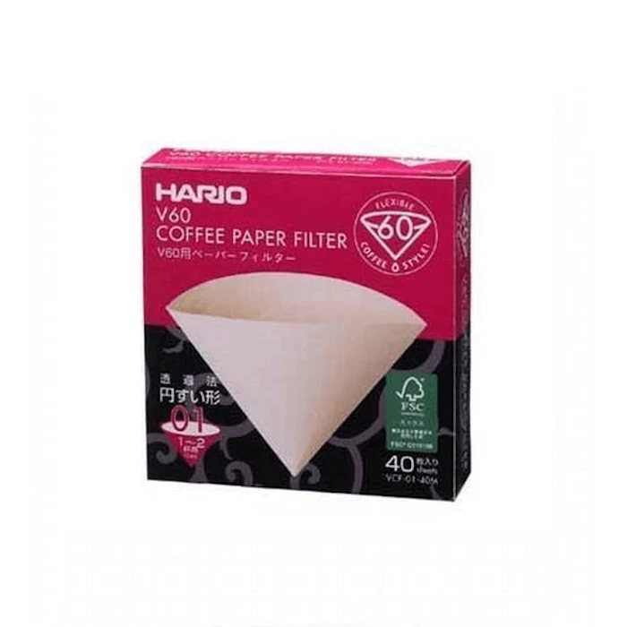 Hario V60 Paper Filter 01 M 40 Sheets Translation missing: id.activerecord.decorators.item_part_image/alt