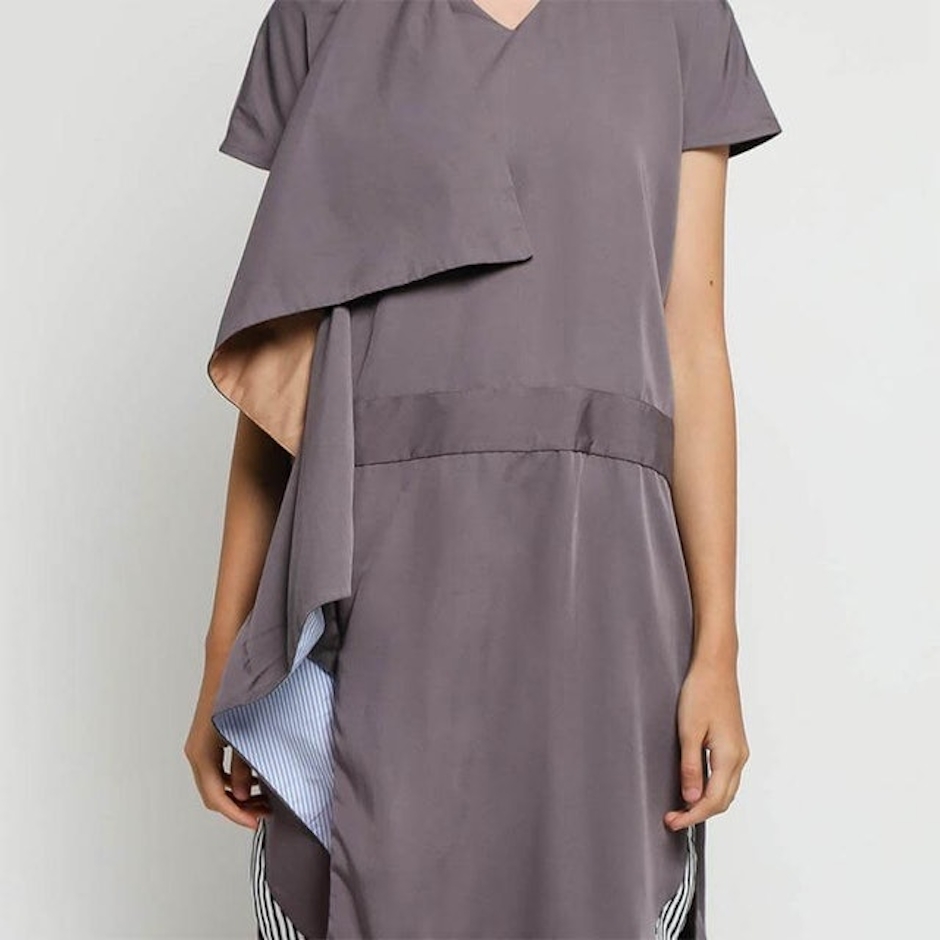 Oline Workrobe Sided Layered Dress Grey Mix Blue Translation missing: id.activerecord.decorators.item_part_image/alt