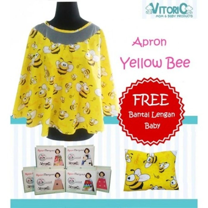 Vitorio Apron Menyusui Jaring Motif Karakter Translation missing: id.activerecord.decorators.item_part_image/alt
