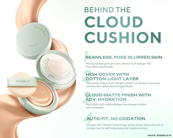 Paragon Technology and Innovation Wardah Colorfit 5D Blur Cloud Cushion Matte Finish Translation missing: id.activerecord.decorators.item_part_image/alt