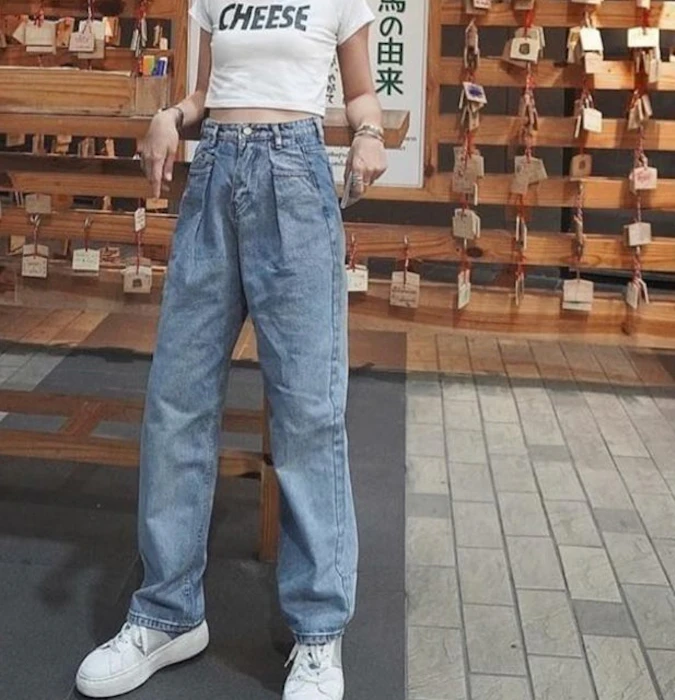 VIERLINN Baggy Highwaist Jeans Translation missing: id.activerecord.decorators.item_part_image/alt