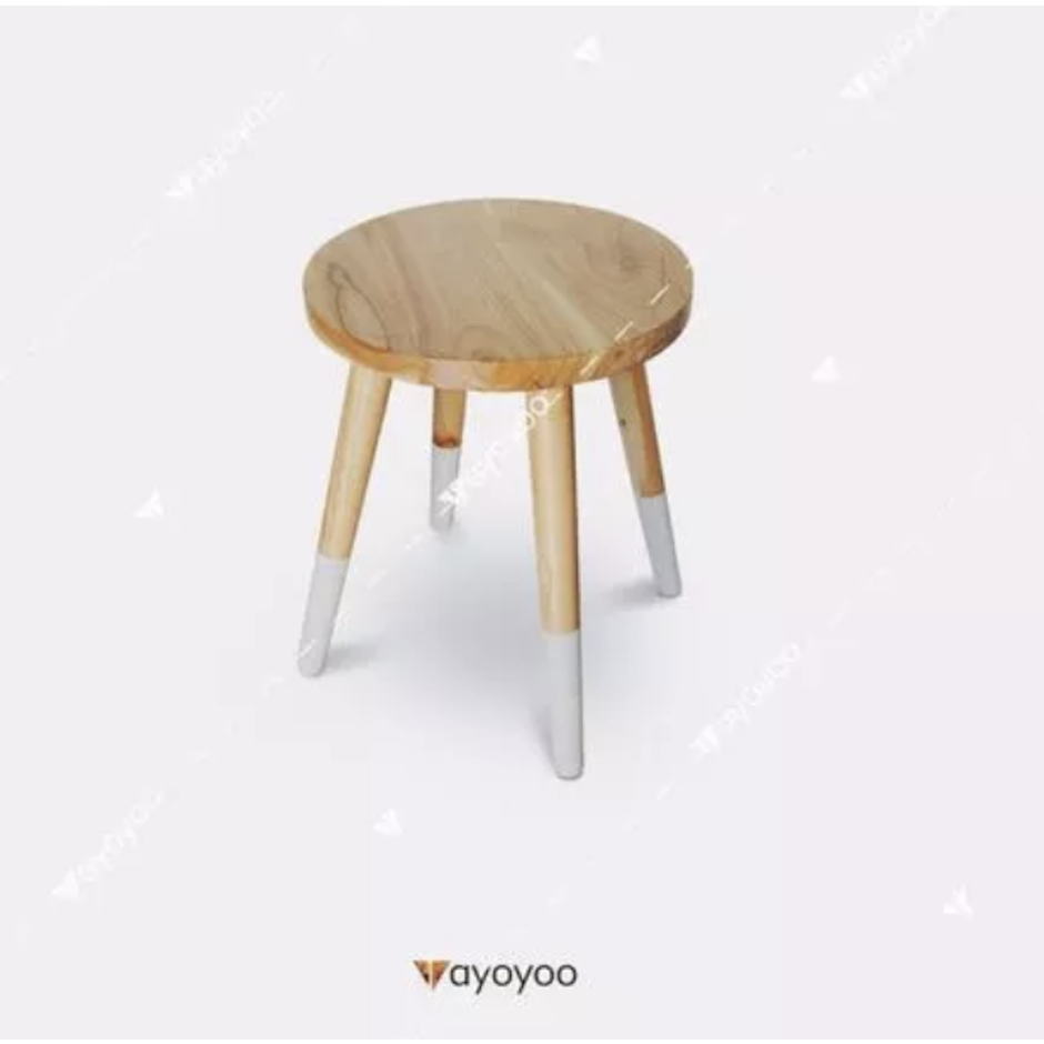 The Ayoyoo White Nara Slash Stool Translation missing: id.activerecord.decorators.item_part_image/alt