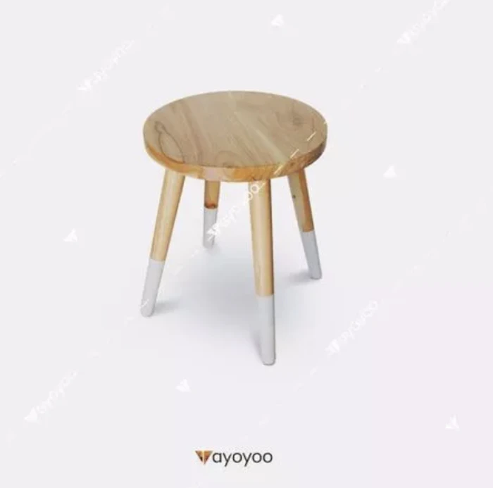 The Ayoyoo White Nara Slash Stool Translation missing: id.activerecord.decorators.item_part_image/alt