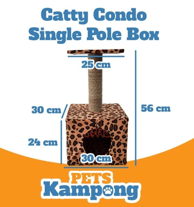 Opo CAT Cat Condo Single Pole Box Translation missing: id.activerecord.decorators.item_part_image/alt