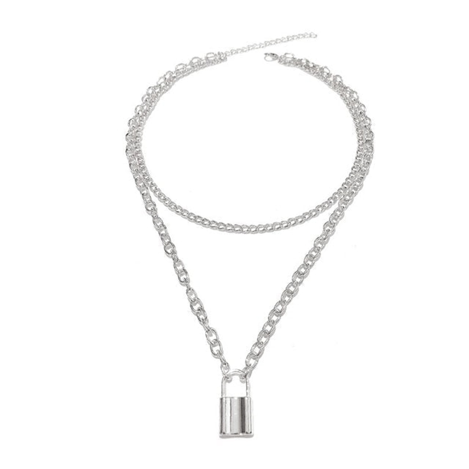 Kalung Rantai dengan Liontin Gembok Translation missing: id.activerecord.decorators.item_part_image/alt