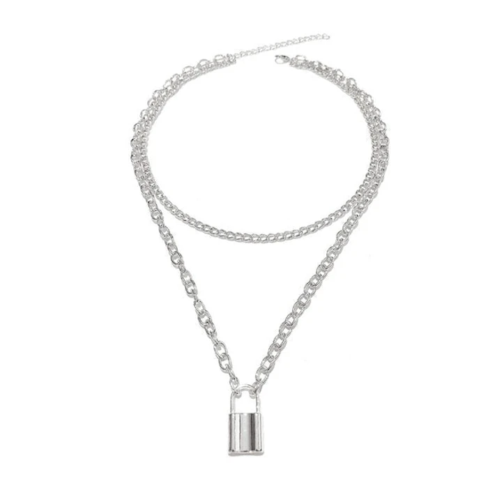 Kalung Rantai dengan Liontin Gembok Translation missing: id.activerecord.decorators.item_part_image/alt
