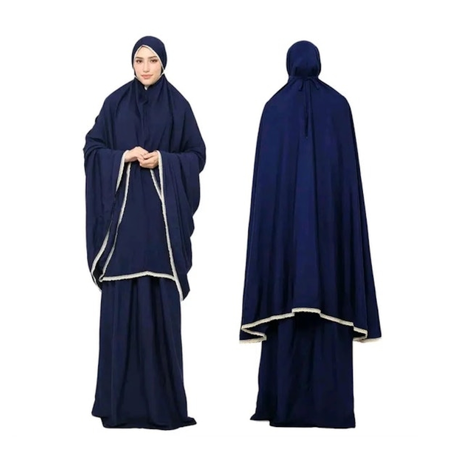 Tazkia Collections Mukena Plain Navy Translation missing: id.activerecord.decorators.item_part_image/alt