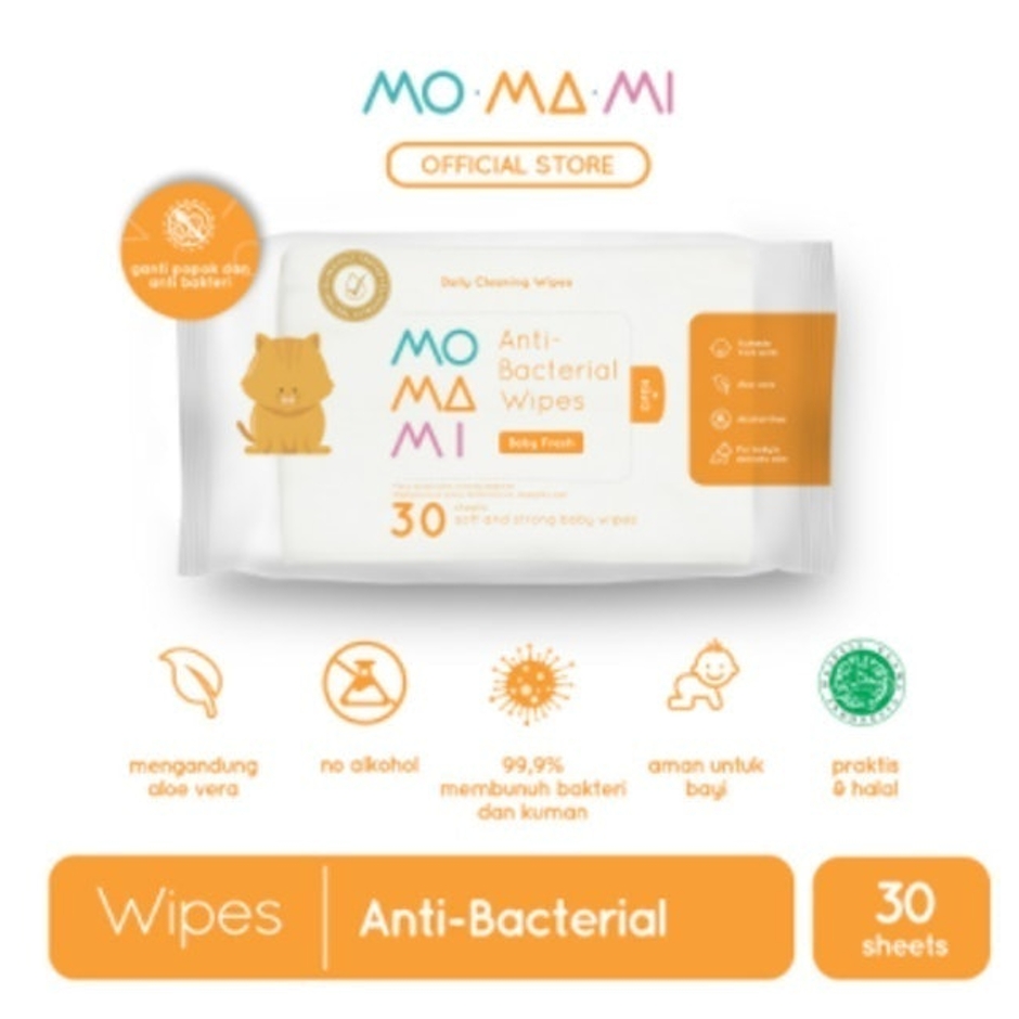 MoMaMi Antibacterial Wipes 30" Translation missing: id.activerecord.decorators.item_part_image/alt