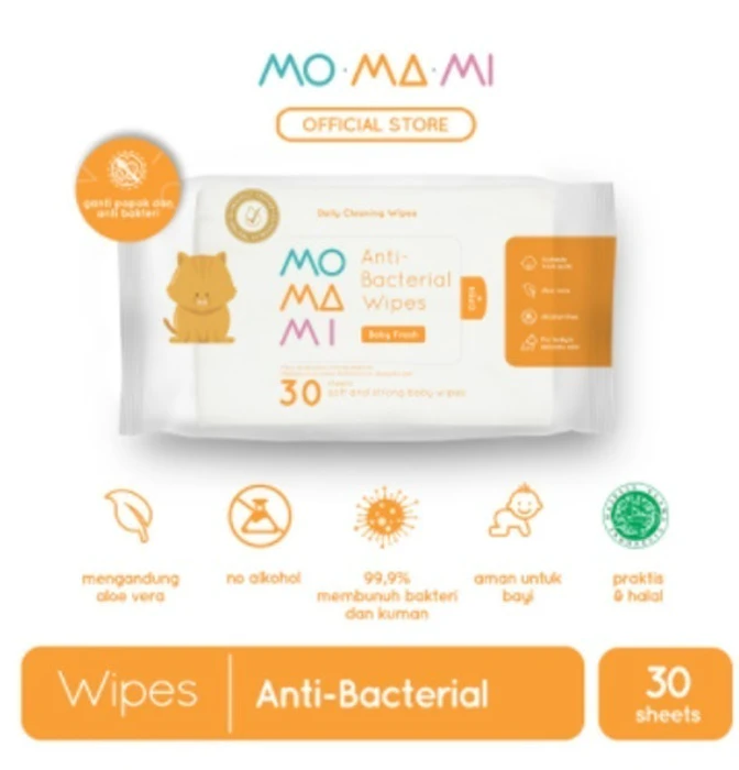 MoMaMi Antibacterial Wipes 30" Translation missing: id.activerecord.decorators.item_part_image/alt