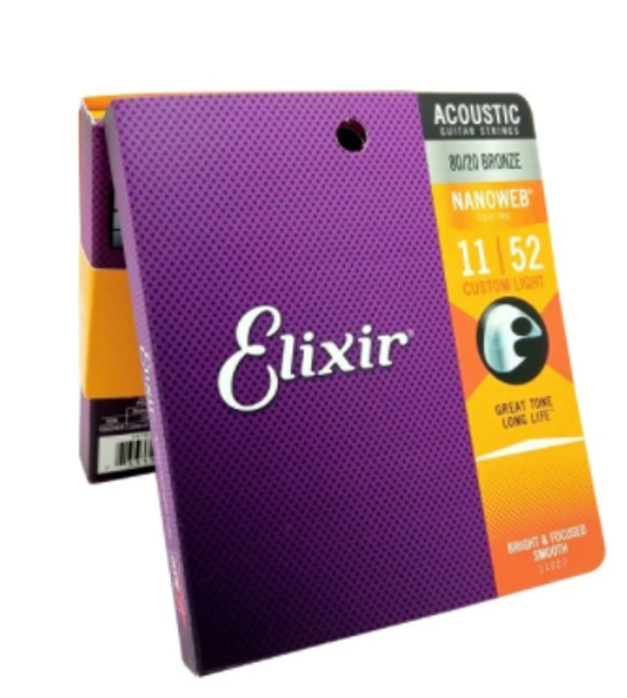 Elixir Acoustic 80/20 Bronze with Nanoweb Coating Translation missing: id.activerecord.decorators.item_part_image/alt