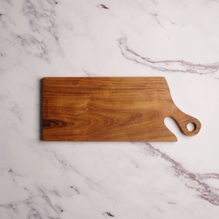Brewsuniq Teak Wooden Serving Board W Handle 40.5 x 16.2cm Translation missing: id.activerecord.decorators.item_part_image/alt