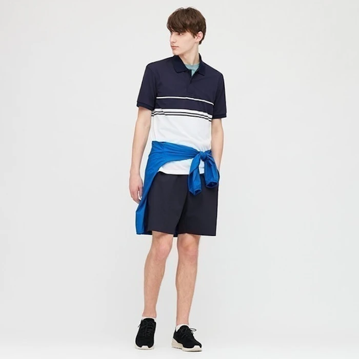 Uniqlo Kaos Polo Dry Ex Pique Garis Lengan Pendek Translation missing: id.activerecord.decorators.item_part_image/alt