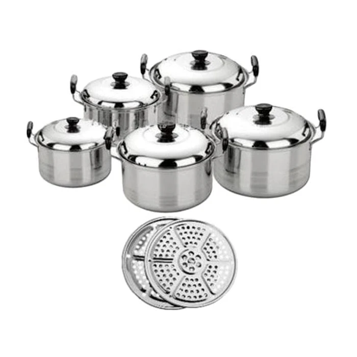 Kingko Panci Set 5 Pcs + Steamer Translation missing: id.activerecord.decorators.item_part_image/alt
