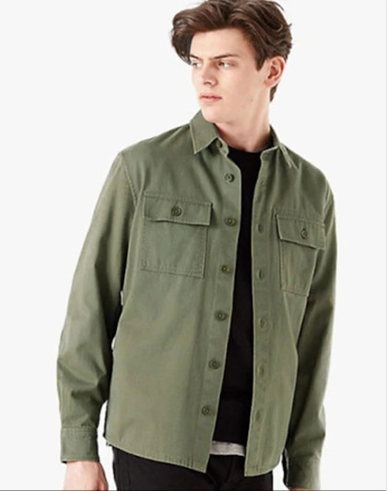 MARKS & SPENCER Pure Cotton Twill Overshirt Translation missing: id.activerecord.decorators.item_part_image/alt