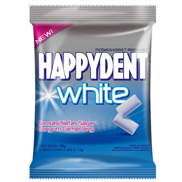 Perfetti Van Melle Happydent White Chewing Gum - Mint Translation missing: id.activerecord.decorators.item_part_image/alt