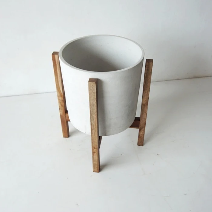KINIBOTANICA Concrete Pot 28 + JATI Standing Planter Translation missing: id.activerecord.decorators.item_part_image/alt