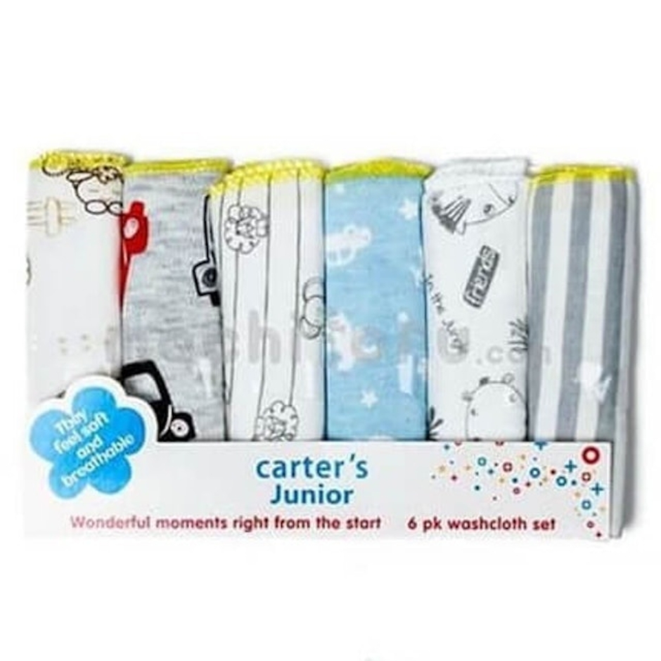 Carter's Junior 6 Pack Washcloth Set Translation missing: id.activerecord.decorators.item_part_image/alt