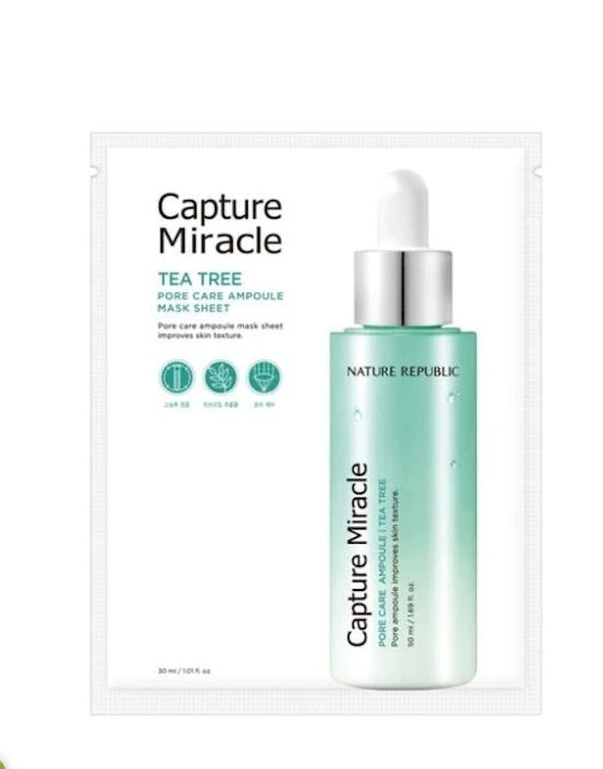 Nature Republic Capture Miracle Pore Care Ampoule Mask Sheet Translation missing: id.activerecord.decorators.item_part_image/alt