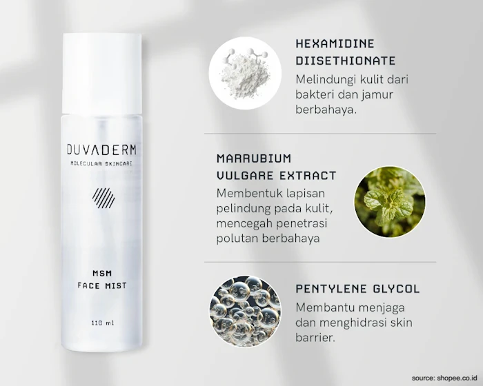 GLORY COSMECEUTICALS INDONESIA DUVADERM MSM Face Mist Translation missing: id.activerecord.decorators.item_part_image/alt