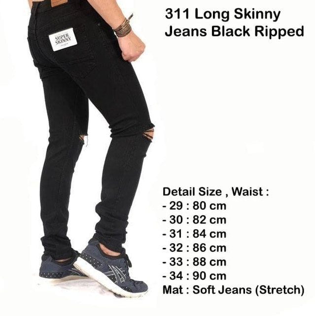 Brotherholicstore Long Skinny Jeans Black Ripped Translation missing: id.activerecord.decorators.item_part_image/alt