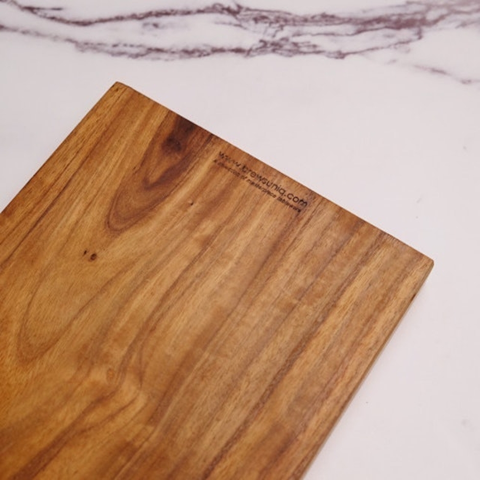 Brewsuniq Teak Wooden Serving Board W Handle 40.5 x 16.2cm Translation missing: id.activerecord.decorators.item_part_image/alt