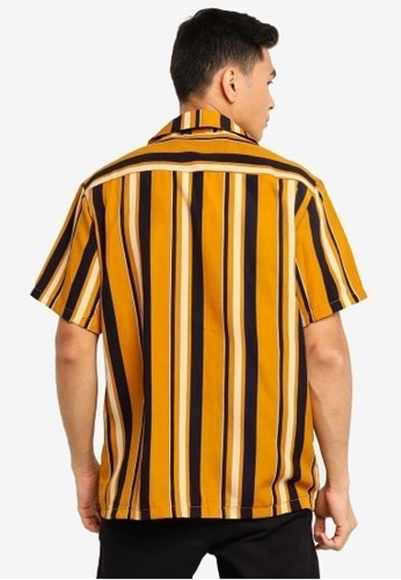 ZALORA BASICS  Basic Printed Revere Collar Shirt Translation missing: id.activerecord.decorators.item_part_image/alt