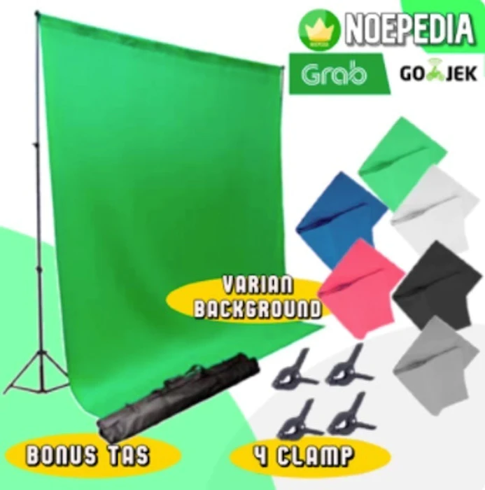 Stand Background 3 Meter Bracket Green Screen - Hijau Translation missing: id.activerecord.decorators.item_part_image/alt