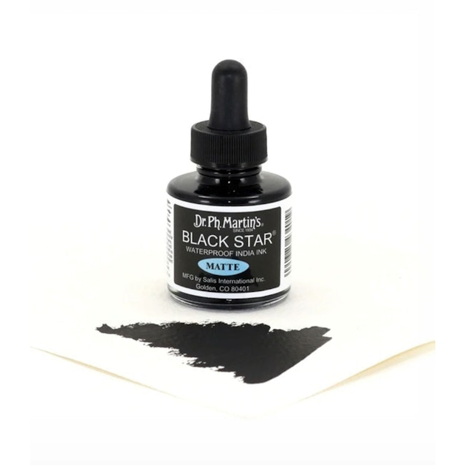 SALIS INTERNATIONAL Dr. Ph. Martin's Black Star Matte India Ink Translation missing: id.activerecord.decorators.item_part_image/alt