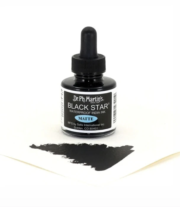 SALIS INTERNATIONAL Dr. Ph. Martin's Black Star Matte India Ink Translation missing: id.activerecord.decorators.item_part_image/alt