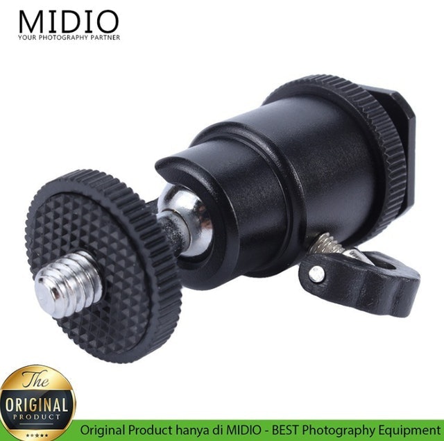 Midio  Mini Ball Head S2 Camera with Hot Shoe 1/4 Translation missing: id.activerecord.decorators.item_part_image/alt