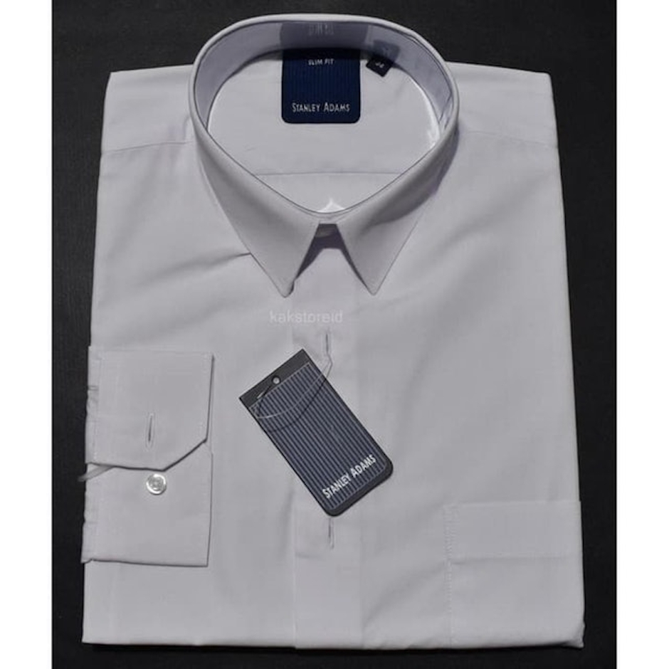 Stanley Adams White Men's Formal Long Sleeve Shirt Translation missing: id.activerecord.decorators.item_part_image/alt