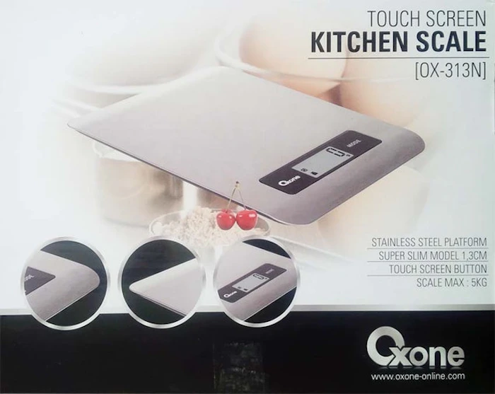 Oxone Touch Screen Kitchen Scale Stainless 5kg Translation missing: id.activerecord.decorators.item_part_image/alt