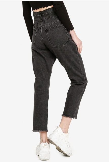 FOREVER 21  Belted High Rise Jeans Translation missing: id.activerecord.decorators.item_part_image/alt