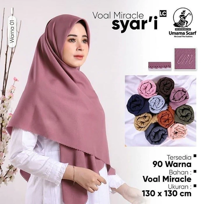 Umama Scarf Voal Miracle Plain Syar'i Translation missing: id.activerecord.decorators.item_part_image/alt