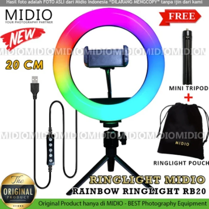 MIDIO Ring Light Rainbow Translation missing: id.activerecord.decorators.item_part_image/alt