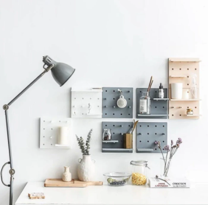 99K HOME DIY Peg Board House Storage Shelves Home Decor Wall Translation missing: id.activerecord.decorators.item_part_image/alt