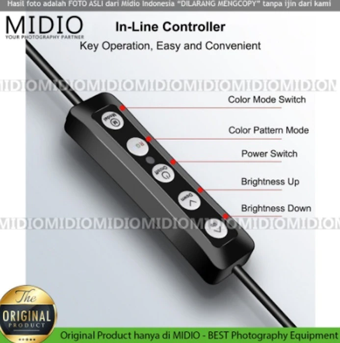 MIDIO Ring Light Rainbow Translation missing: id.activerecord.decorators.item_part_image/alt