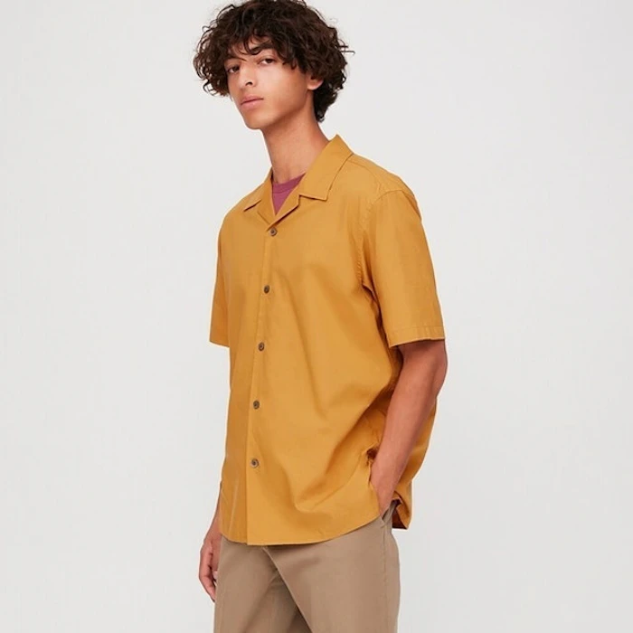 UNIQLO Kemeja Katun Modal Kerah Terbuka PDK Translation missing: id.activerecord.decorators.item_part_image/alt