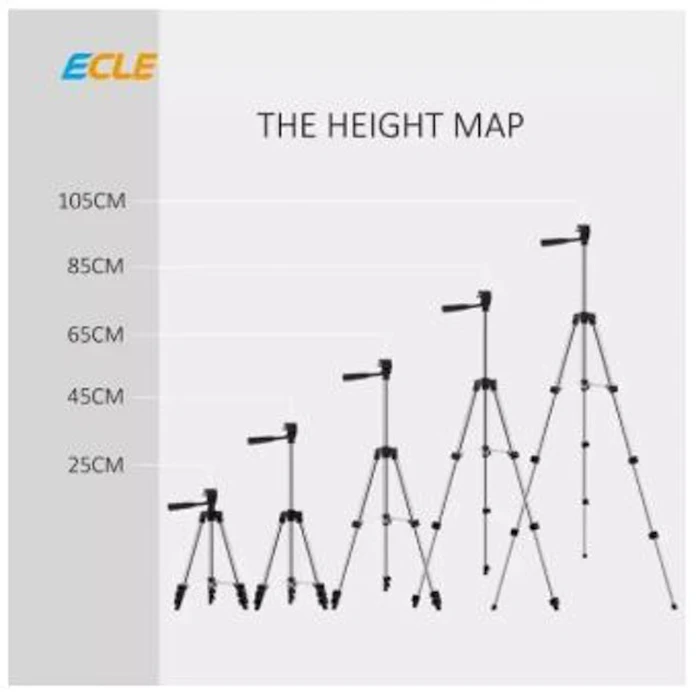 ECLE Tripod HP Camera Extendable Portable Stand + Phone Holder Translation missing: id.activerecord.decorators.item_part_image/alt