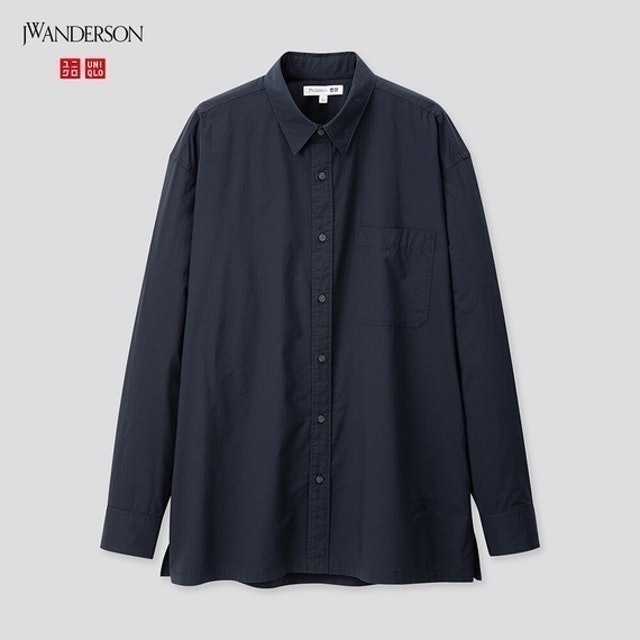 Uniqlo Kemeja Broadcloth Extra Fine Cotton Oversized (Panjang) Translation missing: id.activerecord.decorators.item_part_image/alt