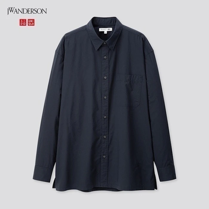 Uniqlo Kemeja Broadcloth Extra Fine Cotton Oversized (Panjang) Translation missing: id.activerecord.decorators.item_part_image/alt