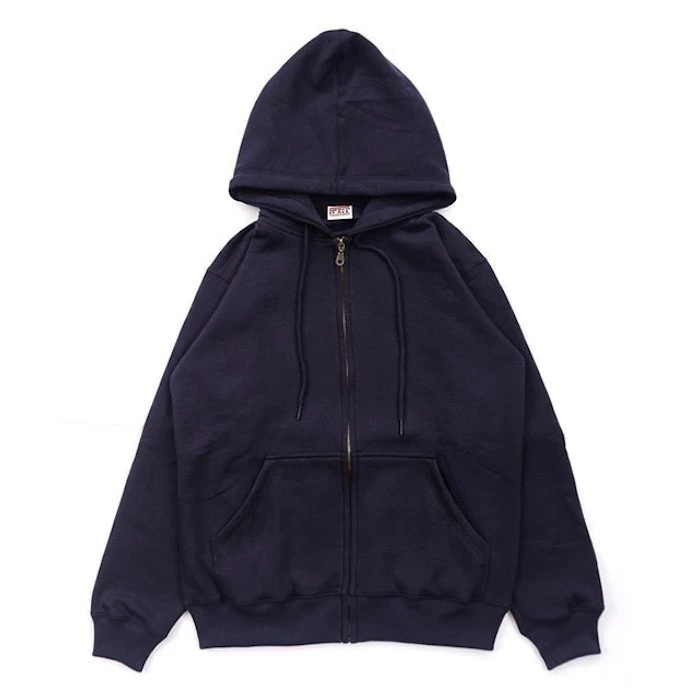 Merch It All Navy Blue Zip-up Basic Hoody Translation missing: id.activerecord.decorators.item_part_image/alt