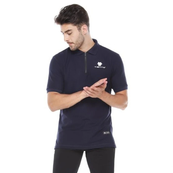 Tiento Polo Shirt True Basic HDC Navy Baju Kaos Kerah Ritsleting Lengan Pendek Translation missing: id.activerecord.decorators.item_part_image/alt